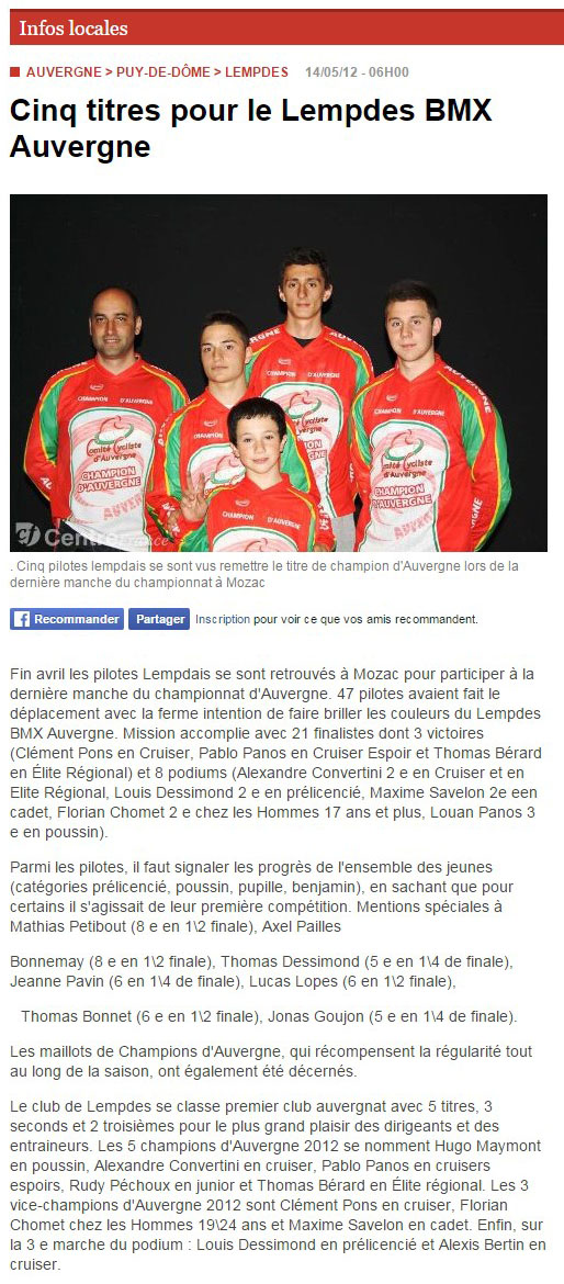 2012 05 14 la montagne champion auvergne