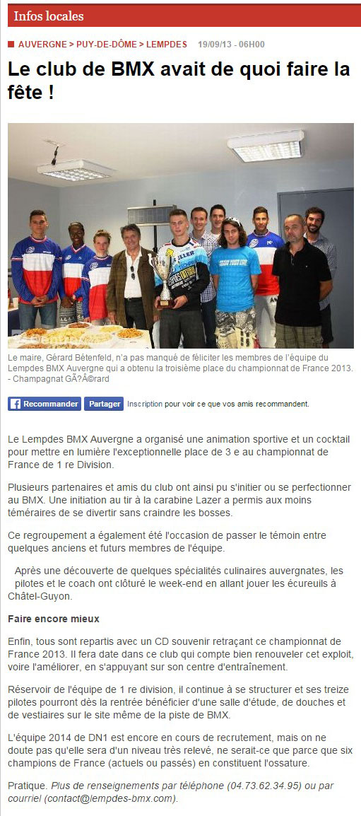 2013 09 19 la montagne ceremonie 3e place dn